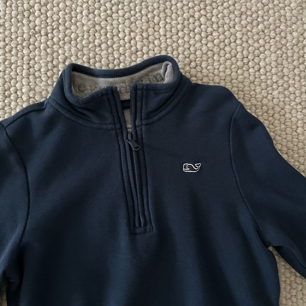 Vineyard Vines Men's Blue Zip-Up Sweater